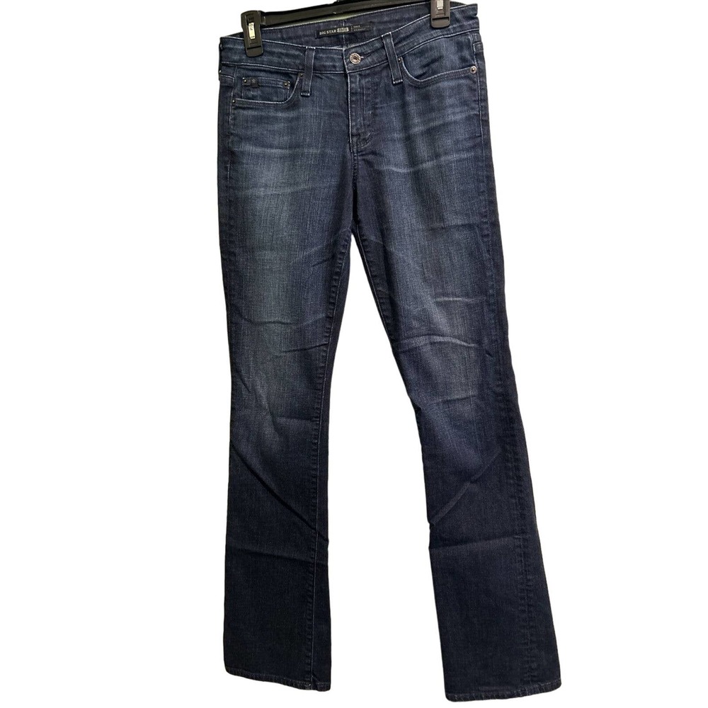 Big Star Jeans Women's 28 Long Sarah Slim Boot Cut Denim Blue Dark Wash
